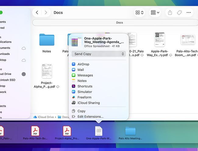 Shelfinder support Right-click to share and send.